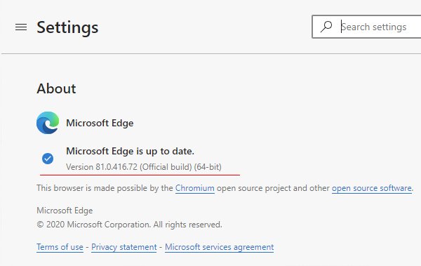 Update Microsoft Edge