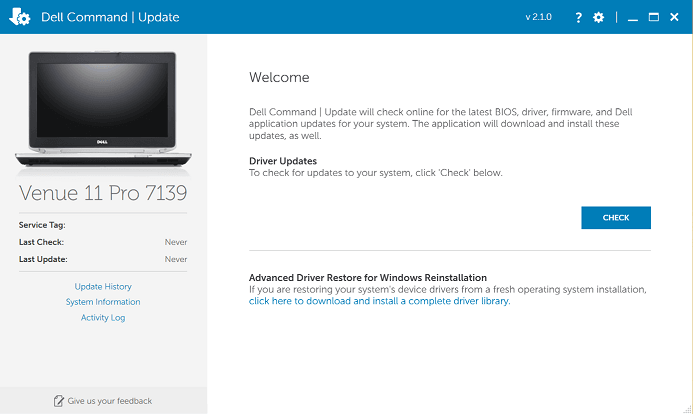 Dell command update