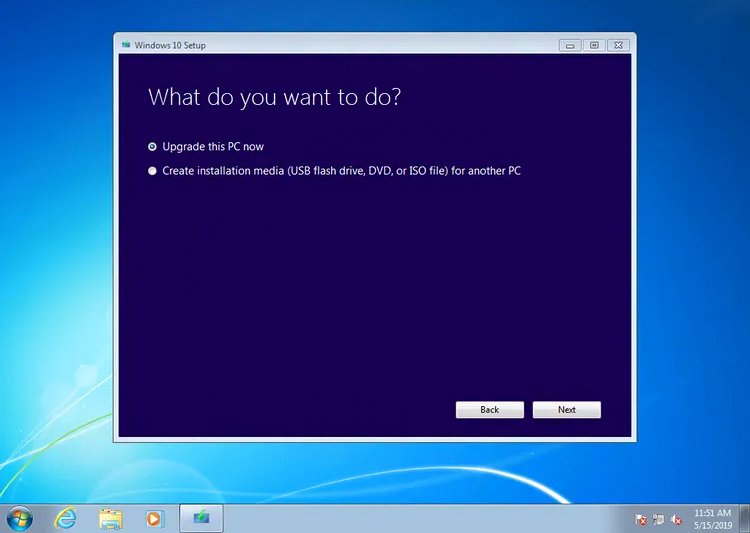 Upgrade this PC on Windows 7
