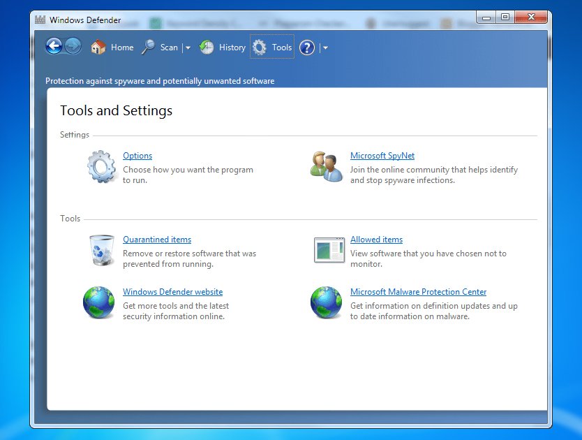 microsoft windows defender for windows 7