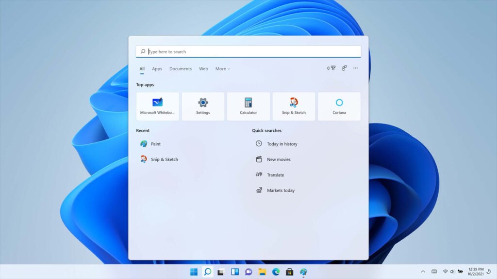 Windows 11 taskbar