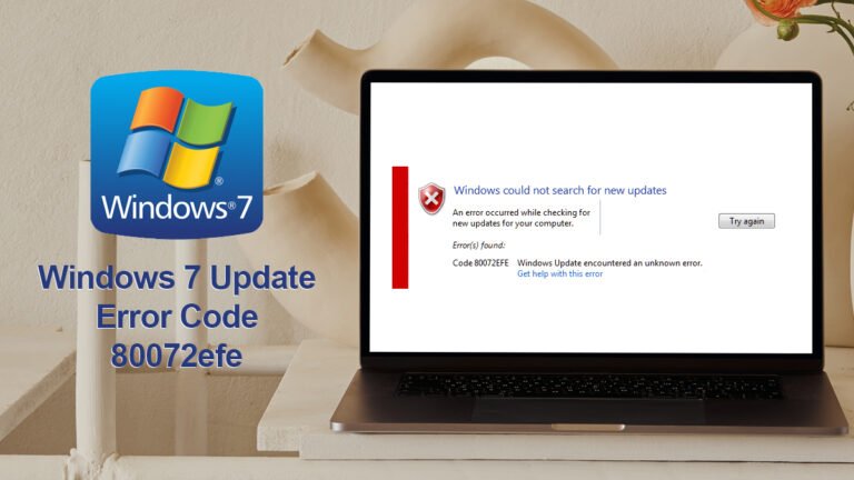 Windows 7 Update Error Code 80072efe