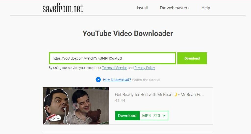 download video with youtube video downloader
