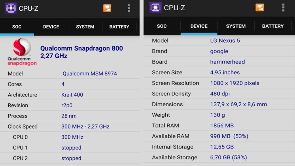 CPU-Z on Android