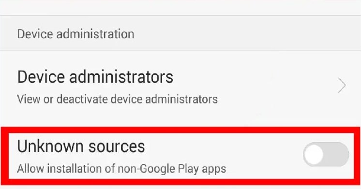 install from unknown sources