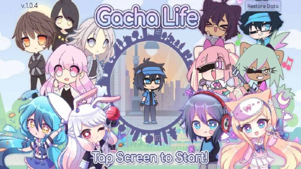 gacha life start screen