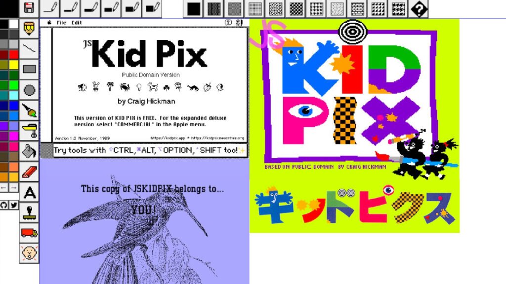 screenshot of Kid pix